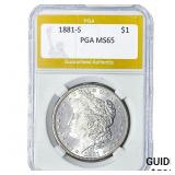 1881-S Morgan Silver Dollar PGA MS65