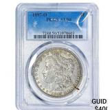 1897-O Morgan Silver Dollar PCGS AU50