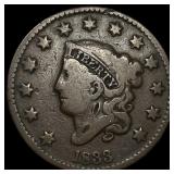 1833 Coronet Head Large Cent NICELY CIRCULATED