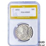 1832 Capped Bust Half Dollar PGA MS63