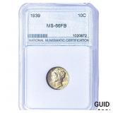 1939 Mercury Silver Dime PGA MS66 FB