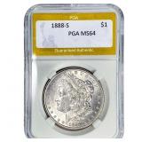 1888-S Morgan Silver Dollar PGA MS64