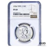 1956 Franklin Half Dollar NGC PF69 Type 2