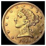 1895 Gold $5 Liberty Head Half Eagle  UNCIRCULATE