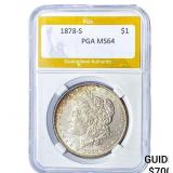 1878-S Morgan Silver Dollar PGA MS64