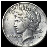 1921 Silver Peace Dollar NEARLY UNCIRCULATED