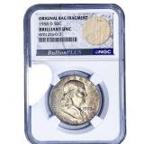 1958-D Franklin Half Dollar NGC BU Orig. Bag Frag.