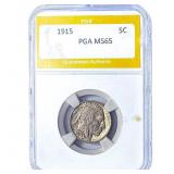 1915 Buffalo Nickel PGA MS65