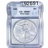 1999 Silver Eagle ICG MS69+