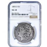 1893-O Morgan Silver Dollar NGC VG10
