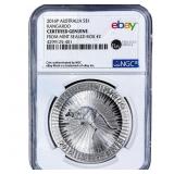 2016P Australia 1oz Silver Dollar-Kangaroo NGC