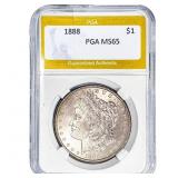 1888 Morgan Silver Dollar PGA MS65