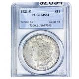 1921-S Morgan Silver Dollar PCGS MS64
