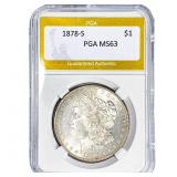 1878-S Morgan Silver Dollar PGA MS63