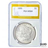 1890 Morgan Silver Dollar PGA MS64