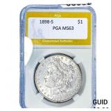 1898-S Morgan Silver Dollar PGA MS63
