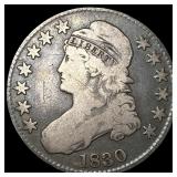 1830 Capped Bust Half Dollar LIGHTLY CIRCULATED