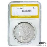 1878-CC Morgan Silver Dollar PGA MS65