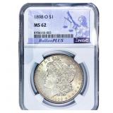 1898-O Morgan Silver Dollar NGC MS62