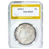 1878-S Morgan Silver Dollar PGA MS63