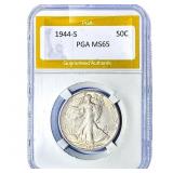 1944-S Walking Liberty Half Dollar PGA MS65