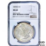 1878-S Morgan Silver Dollar NGC MS62