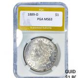 1889-O Morgan Silver Dollar PGA MS63