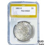 1882-O Morgan Silver Dollar PGA MS63