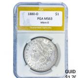 1880-O Morgan Silver Dollar PGA MS63