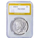 1926-S Silver Peace Dollar PGA MS64