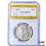 1834 Capped Bust Half Dollar PGA MS62+