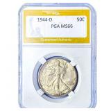 1944-D Walking Liberty Half Dollar PGA MS66