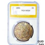 1886 Morgan Silver Dollar PGA MS64