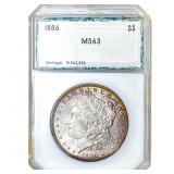 1886 Morgan Silver Dollar PCI MS63