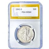1941-S Walking Liberty Half Dollar PGA MS64