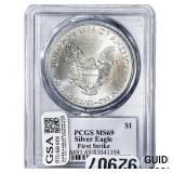 2017 Silver Eagle PCGS MS69 Trump