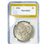 1921 Morgan Silver Dollar PGA MS63