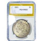 1921 Morgan Silver Dollar PGA MS63