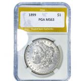1899 Morgan Silver Dollar PGA MS63