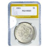 1921 Morgan Silver Dollar PGA MS63