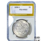 1898-S Morgan Silver Dollar PGA MS63