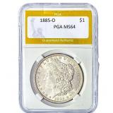 1885-O Morgan Silver Dollar PGA MS64