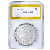 1887-S Morgan Silver Dollar PGA MS63