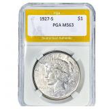 1927-S Silver Peace Dollar PGA MS63
