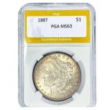 1887 Morgan Silver Dollar PGA MS63