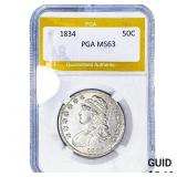 1834 Capped Bust Half Dollar PGA MS63