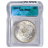 1884-O Morgan Silver Dollar ICG MS65