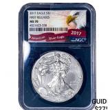 2017 Silver Eagle NGC MS70