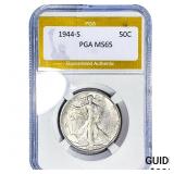 1944-S Walking Liberty Half Dollar PGA MS65