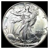 1945 Silver Half Dollar (Walking Liberty) UNCIRCUL